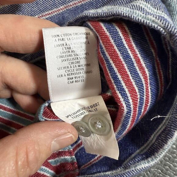 Toad & Co 100% Organic Cotton Women’s Button Down Southwestern Stripes Size XL - Picture 5 of 9